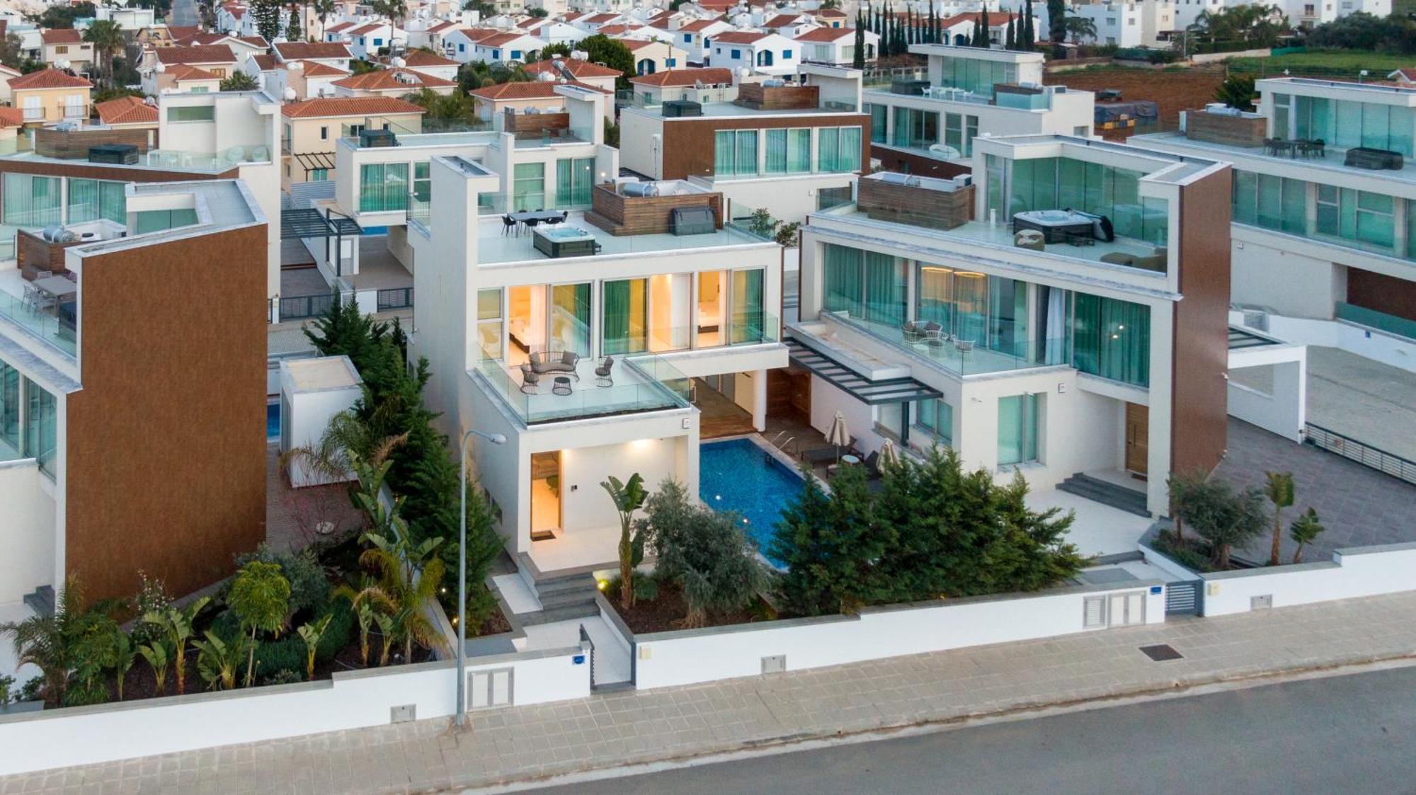 Seaview Luxury Villa Jacuzzi & Pool! 2 Min Beach Protarász Kültér fotó