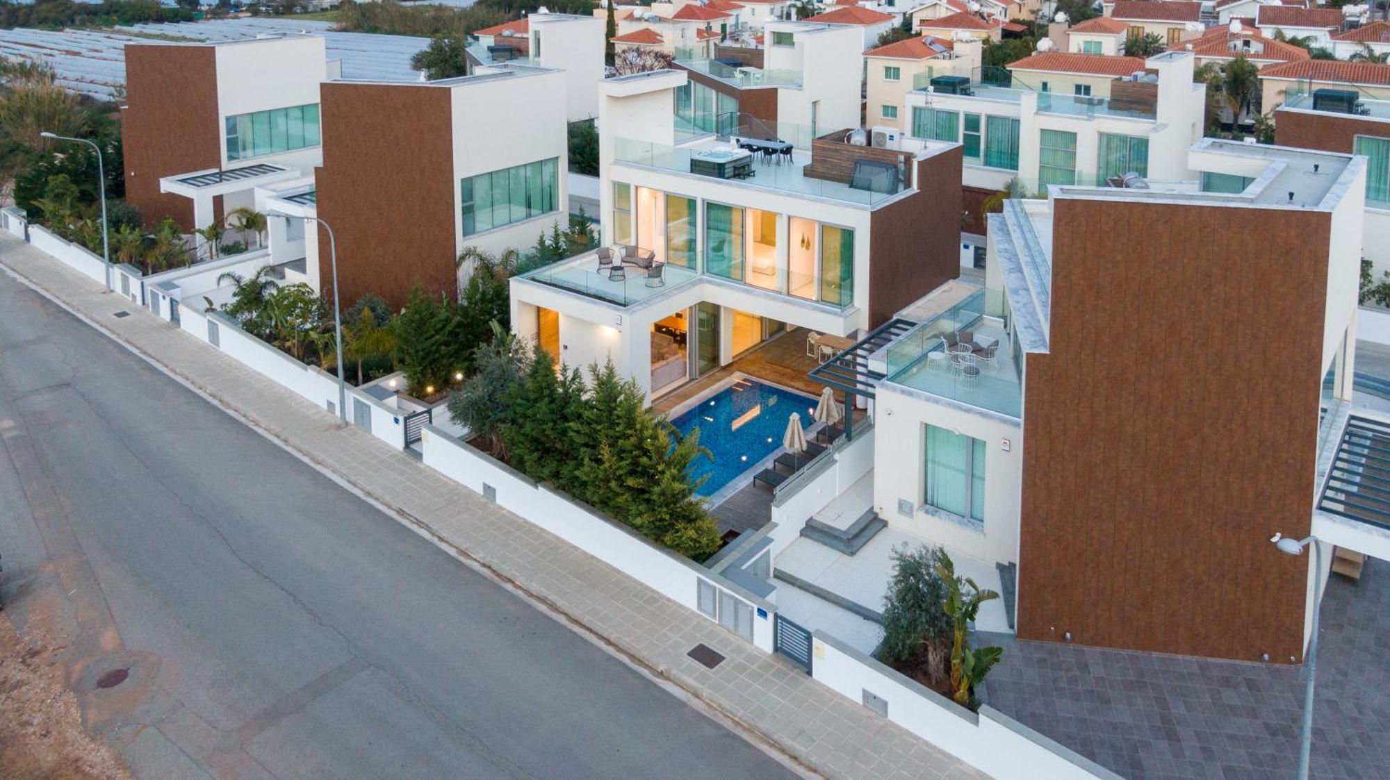 Seaview Luxury Villa Jacuzzi & Pool! 2 Min Beach Protarász Kültér fotó
