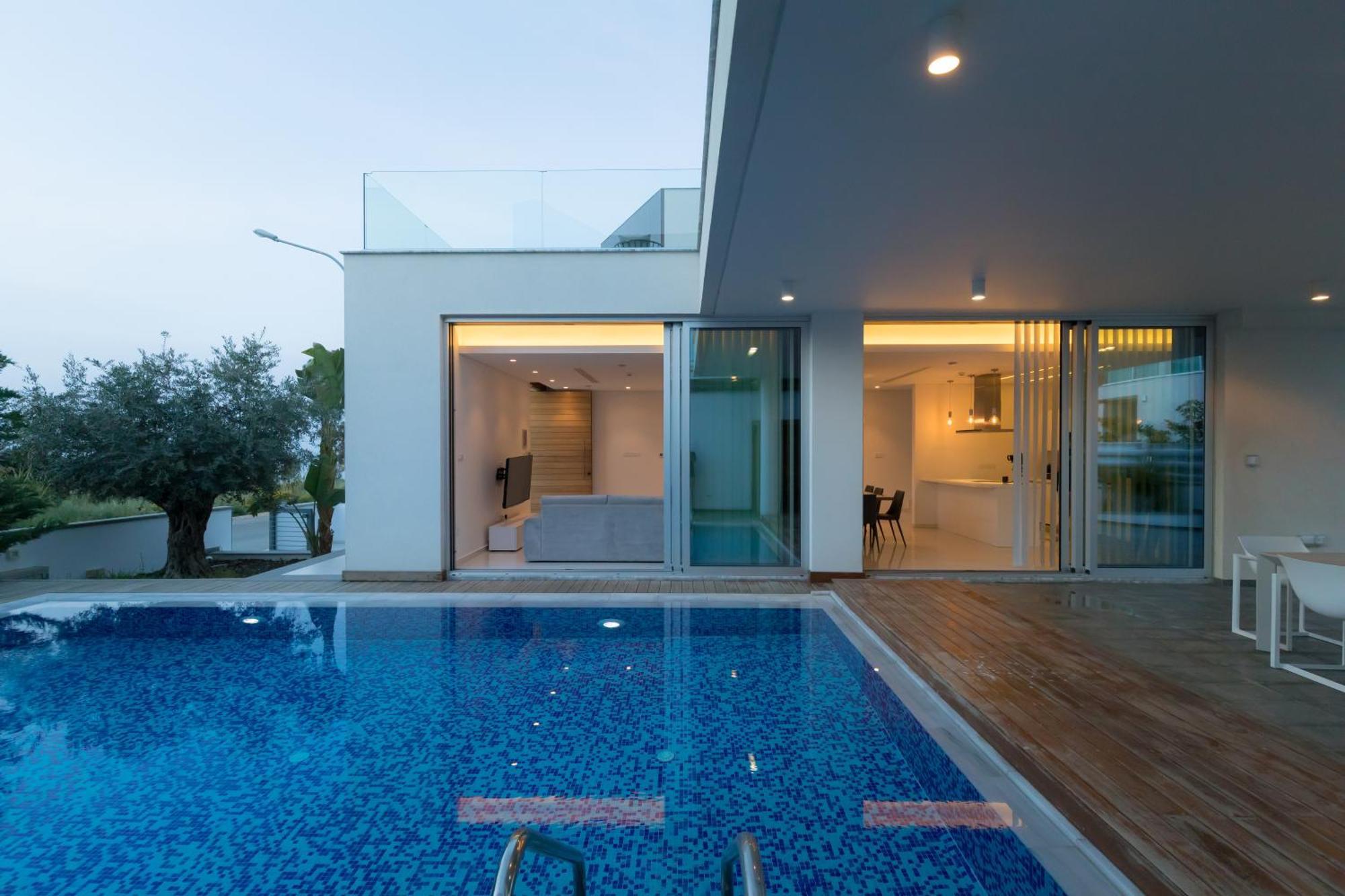 Seaview Luxury Villa Jacuzzi & Pool! 2 Min Beach Protarász Kültér fotó