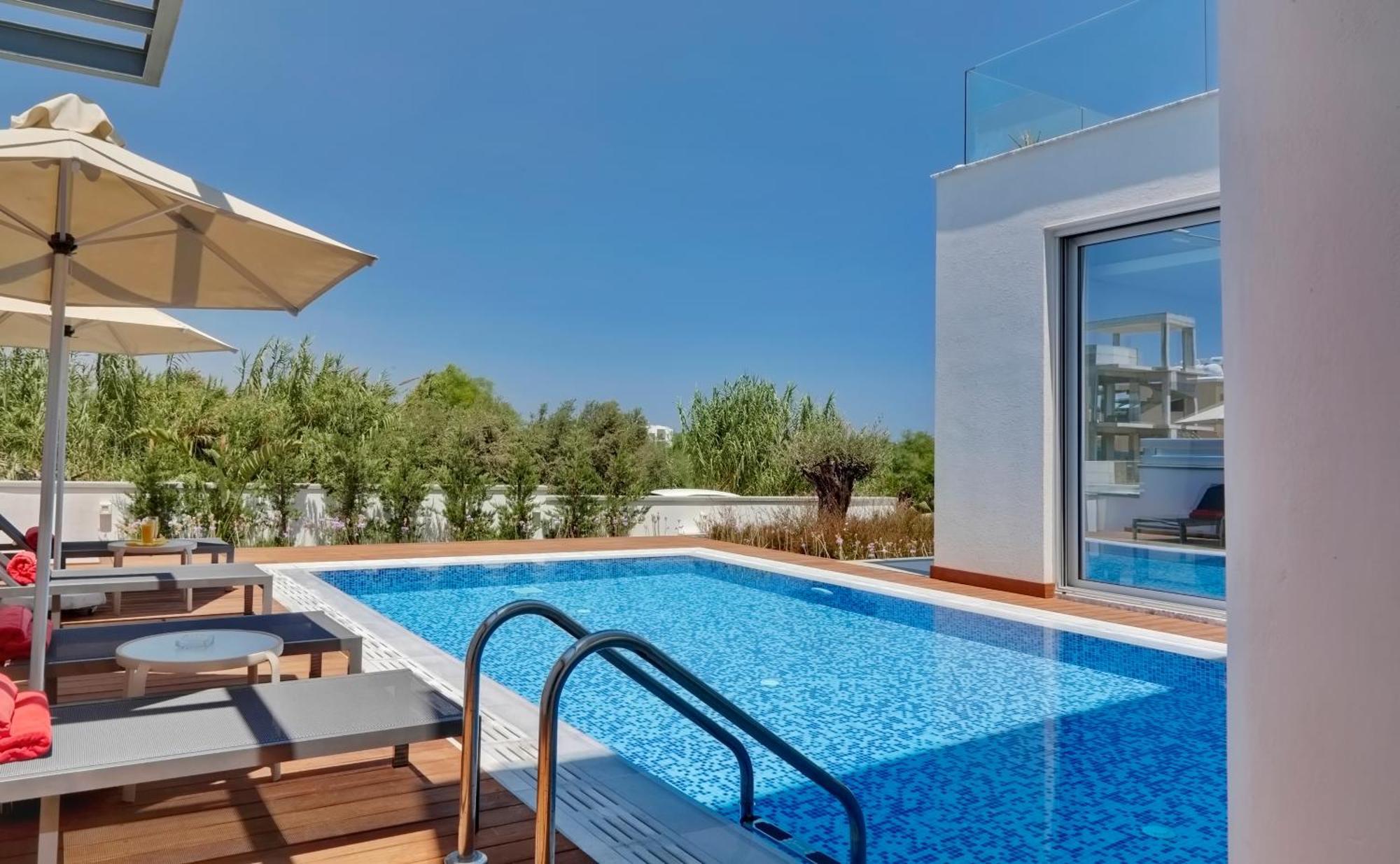 Seaview Luxury Villa Jacuzzi & Pool! 2 Min Beach Protarász Kültér fotó