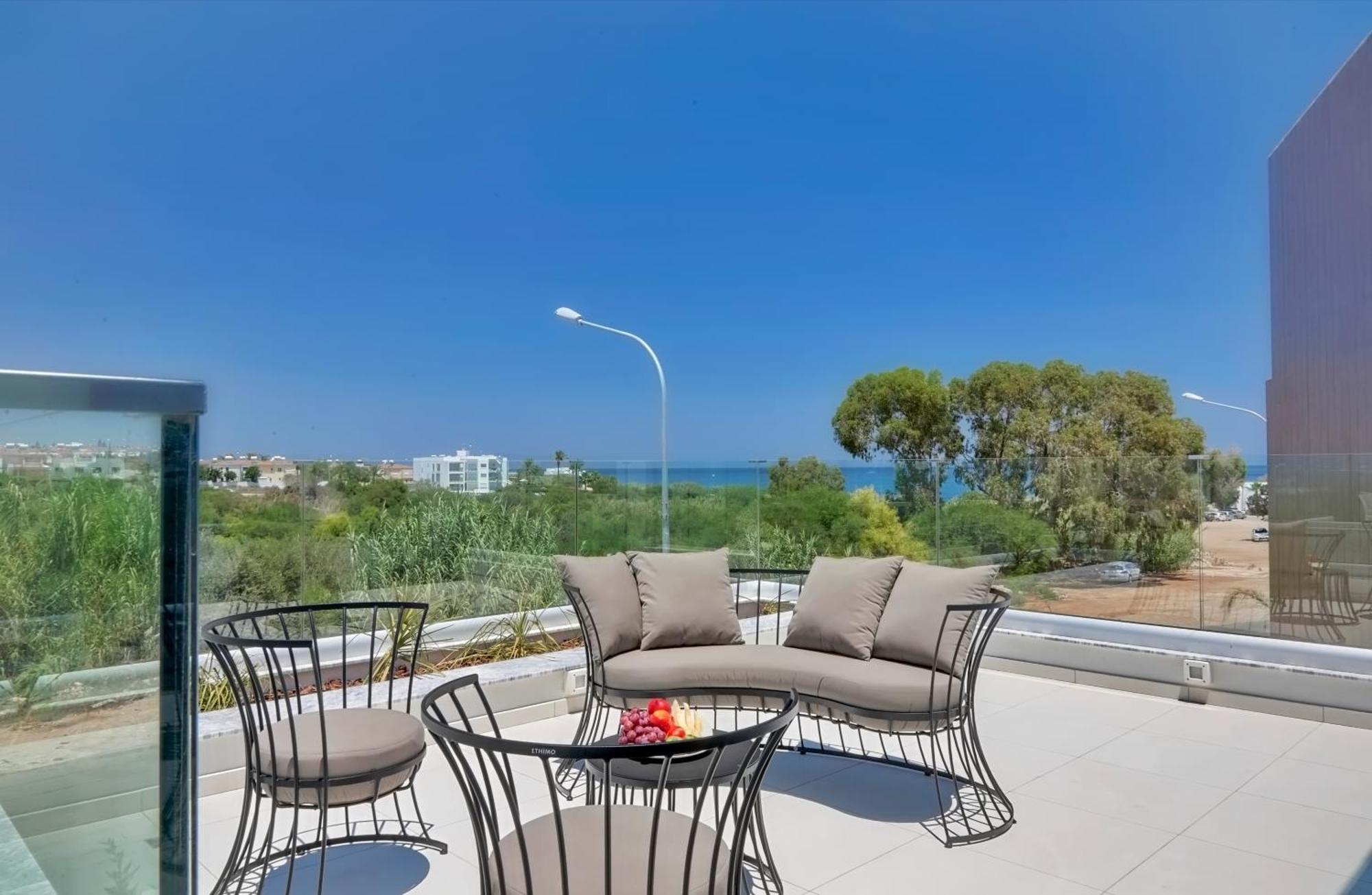 Seaview Luxury Villa Jacuzzi & Pool! 2 Min Beach Protarász Kültér fotó